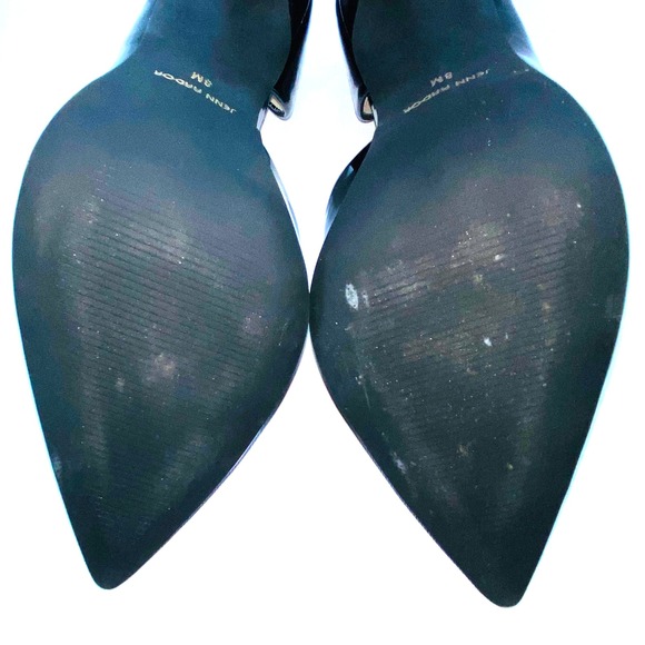 Jenn Ardor Size 8 Black Patent Leather Pointed Toe DOrsay Heels Stiletto Pumps - Picture 12 of 13